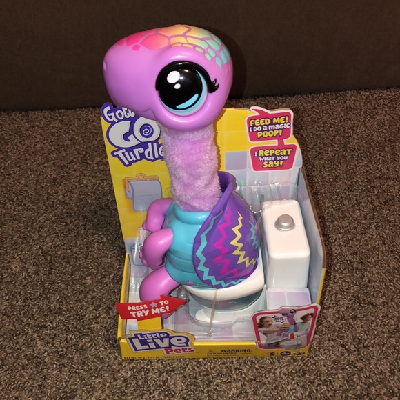 Little Live Pets - Gotta Go Turdle | Interactive Plush Rainbow Turtle poops